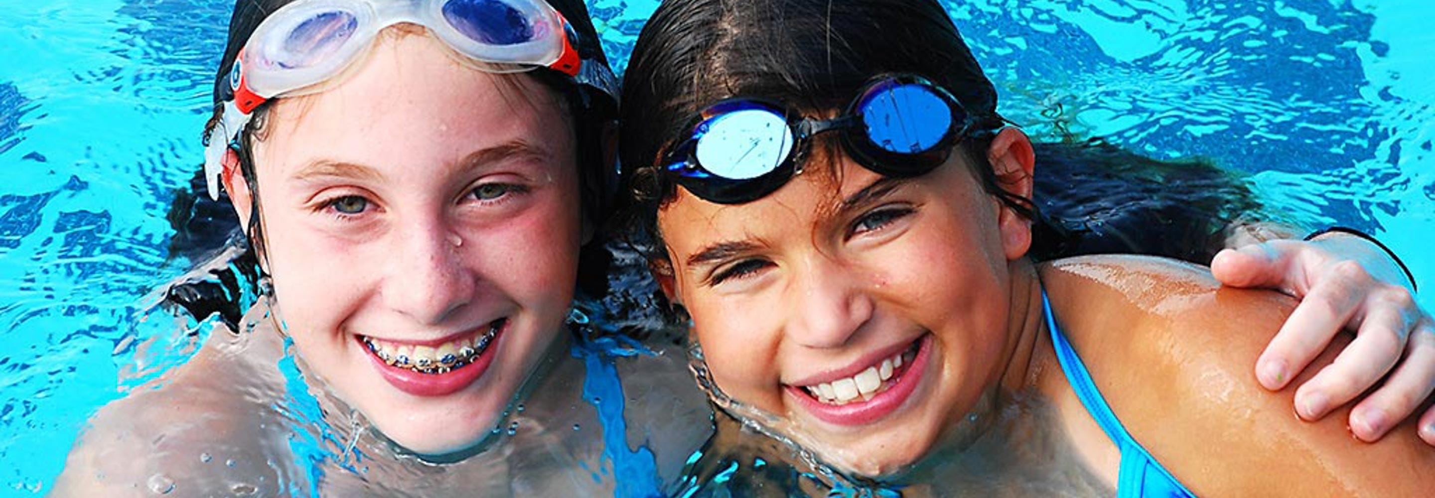 girls swimming